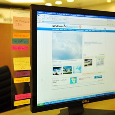 ❅PAVEE❅ 韓國Monitor Memo Board 辦公桌面整理 螢幕透明留言板(長款30cm)