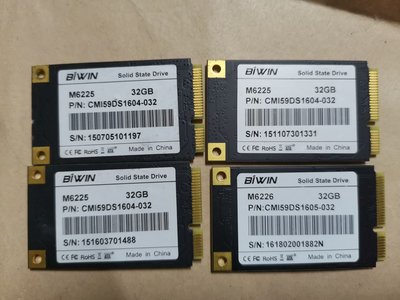BIWEN MSATA 32G SSD 固態硬碟 MLC 收銀機硬碟M6225 M6226 6314