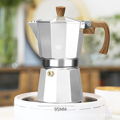 摩卡壺咖啡手沖壺鋁制意式加厚八角單閥摩卡壺萃取煮咖啡工具