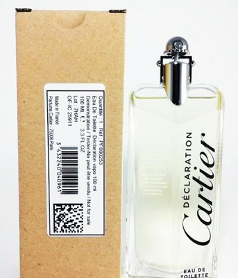 Cartier Declaration 卡地亞 宣言男性淡香水 tester/1瓶/100ml-新品正貨