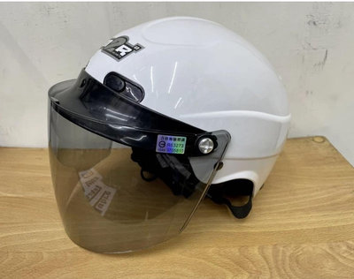 ((( 外貌協會 ))) M2R-09 透氣半罩安全帽( 白色 /淺墨鏡片)原價550現在特價400元