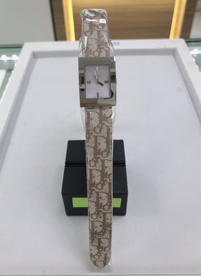 『中美鐘錶』可議價 CHRISTIAN DIOR 女粉紅LOGO錶帶時尚腕錶(CD052110M001)