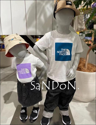 SaNDoN x『THE NORTH FACE』小孩兒童設計黑標系列方塊基礎短TEE 240511