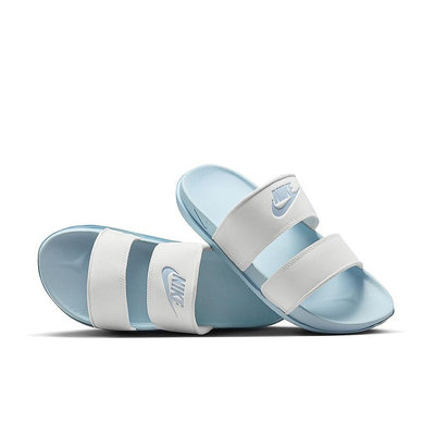 Nike寶寶藍拖鞋 白色拖鞋 雙槓 軟底 拖鞋 DC0496-104