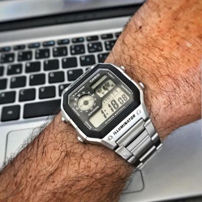 【日貨代購CITY】 CASIO AE1200WHD-1A 卡西歐 世界地圖 10年電力 金屬 電子錶 手錶 現貨