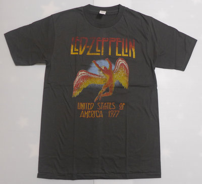 【Mr.17】 Led Zeppelin 齊柏林飛船 1975 天使 復古風搖滾短袖T恤 T-SHIRT(BR078)