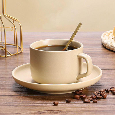 日式復古咖啡杯碟勺套裝網紅精致ins陶瓷馬克杯水杯簡約下午茶杯