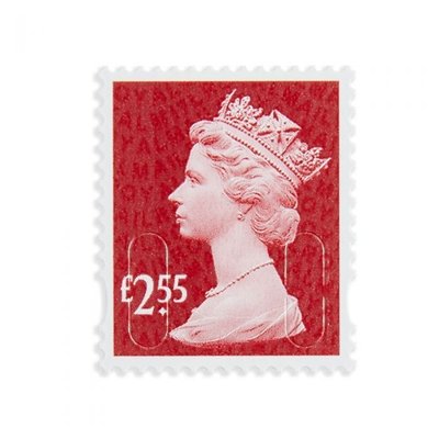 寄信郵資票 英國郵票面值2.55英鎊（可郵寄100克使用，從英國寄回台灣，回郵信封）