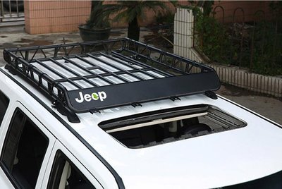 現貨 車頂架JEEP吉普自由客 專車專用載重車頂行李框行李架 免橫桿不銹鋼尾梯簡約