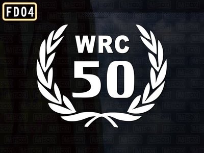 【貼BOX】福特FORD FOCUS WRC 50勝紀念版 反光3M貼紙【編號FD04】