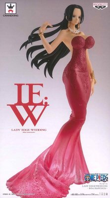 日本正版 景品 海賊王 航海王 LADY EDGE WEDDING 蛇姬 女帝 漢考克 紅色 婚紗 模型 公仔 日本代購