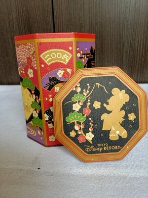 惠惠--早期迪士尼米奇米妮八角鐵盒/擺飾（A3）
