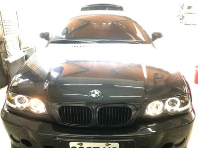 新店【阿勇的店】BMW E46 2門 一體式黑框光圈魚眼大燈  98~01 十月改款前 E46 大燈 有馬達款