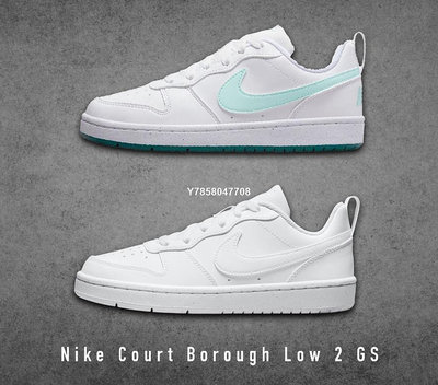 Nike Court Borough Low 2 小Dunk 白綠 DV5456-102 全白 106[上井正品折扣店]