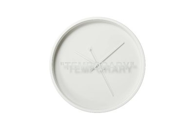 IKEA c/o Virgil Abloh MARKERAD "TEMPORARY" Wall Clock White 時鐘 白色