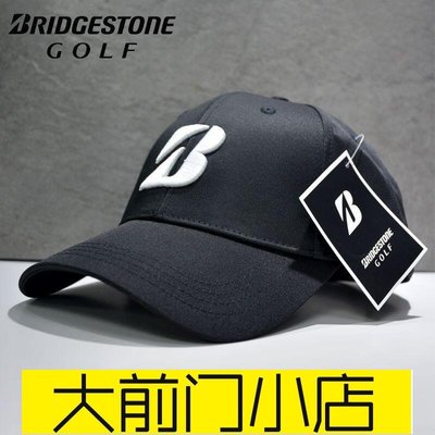 大前門店-正品Bridgestone普利司通高爾夫球帽經典黑白配色遮陽男士運動帽