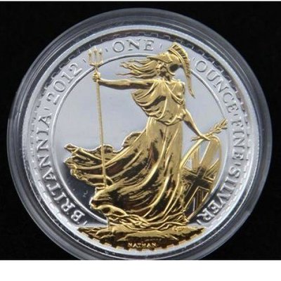 英國 2012 紀念幣 勝利女神鍍金紀念銀幣 原廠