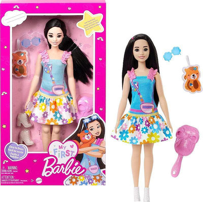 Ken &amp; Barbie #HLL22 _ 學齡前芭比娃娃 _ 2023 My First /13.5吋/軟膠 _ 黑髮