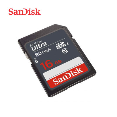 SanDisk 16G Ultra SDHC 相機 記憶卡 速度80MB/s 公司貨 (SD-SDU-NS-16G)