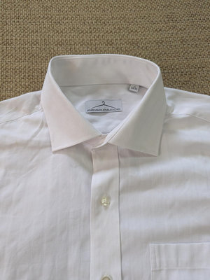 PIERO PACCO 上班白襯衫 修身顯瘦條紋襯衫