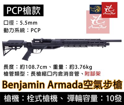 昊克生存遊戲-騎翼鶯歌【美國製造】本傑明·阿瑪達 Benjamin Armada 5.5mm 空氣步槍(含腳架)