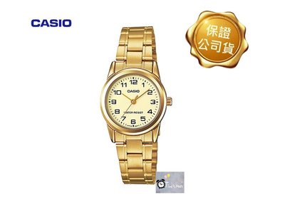[時間達人]CASIO卡西歐 LTP-V001G-9B 簡約數字 指針女錶 不銹鋼 石英錶 阿拉數字卡西歐保固一年 送禮