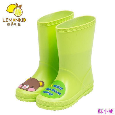 【現貨】熱銷韓國品牌lemonkid兒童雨鞋小學生雨鞋寶寶防滑雨鞋防滑雨靴四色可選