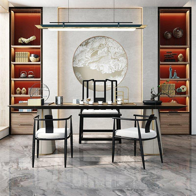 新中式茶桌椅組合書桌一體 現代簡約禪意茶室家具 輕奢功夫小茶台#促銷