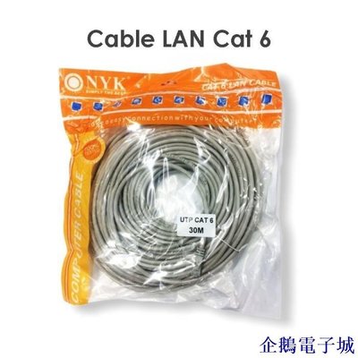 溜溜雜貨檔局域網電纜 30M Cat6 Utp 電纜 Lan 30M 高品質 Nyk