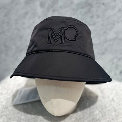 【翰貝格名牌館】全新真品 Moncler 黑色 刺繡 LOGO 漁夫帽 M號
