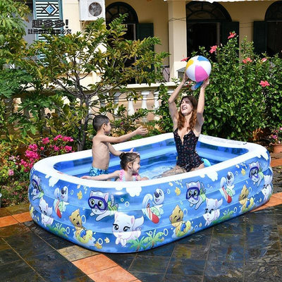 新款推薦 JILONG游泳池充氣泳池嬰兒成人家用戲水池加厚耐磨海洋球兒童泳池 可開發票