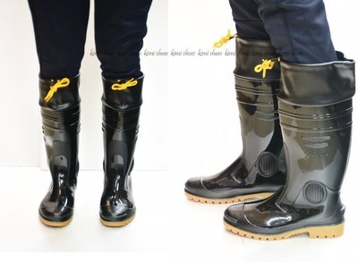 台灣製 皇力 護口型加長雨鞋 寬楦男雨鞋 登山雨鞋 有內裡 膠鞋 男長筒雨鞋 防水 防滑 耐磨 工作鞋
