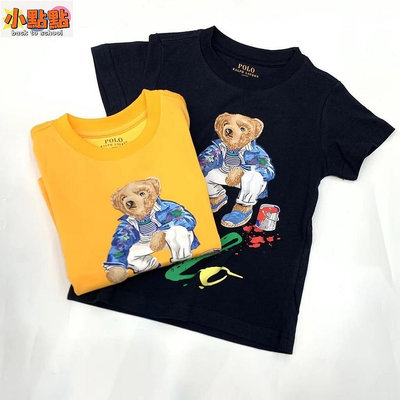 【小點點】兒童Polo男孩女孩圓領上衣圖案印花T恤