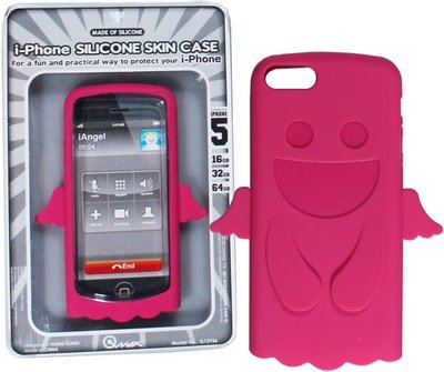 《買一送一》Qmax的 iPhone 5 小天使矽膠保護套(顏色可任選)，iphone5手機套、果凍套
