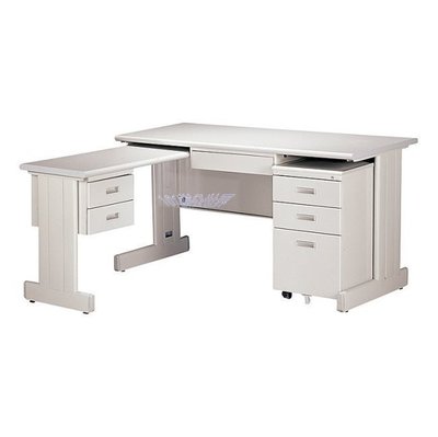 【〜101辦公世界〜】HU-180L型辦公桌~灰白色、秘書桌、電腦桌，任意組合搭配.....特價供應中