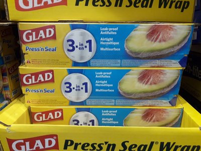 美國佳能 GLAD PRESS'N SEAL WRAP 強力保鮮膜3卷