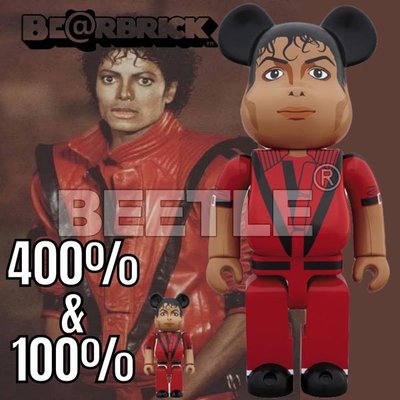 BEETLE BE@RBRICK MICHAEL JACKSON 麥克傑克森 THRILLER 紅外套 100 400%
