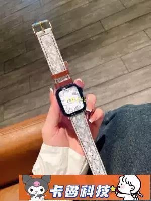【熱賣精選】BaoNi適用蘋果錶帶真皮迪奧大牌潮流iwatch654321SE代男女Apple