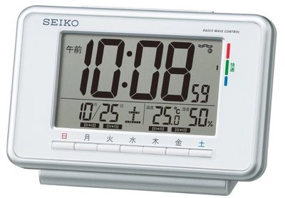 日本進口 限量品 正品 SEIKO日曆座鐘桌鐘鬧鐘 快適度溫溼度計時鐘LED電子鐘電波時鐘
