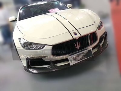 KoSoKu  Maserati Ghibli  碳纖維前下巴 改裝 2014 前期  瑪莎拉蒂 前下巴