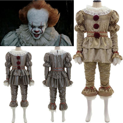 牠2 IT COS佩尼懷斯Cosplay萬聖節服裝pennywise嚇人裝扮套裝小丑套裝