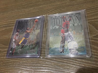 【NBA】1998-99 Metal Universe 芝加哥公牛 Michael Jordan、洛杉磯湖人 Kobe Bryant 金屬浮雕 球員卡 共2張