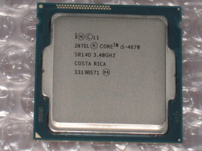 售:四代intel Core i5-4670 3.4G 22nm 1150腳位 4核心 CPU(良品)(1元起標)
