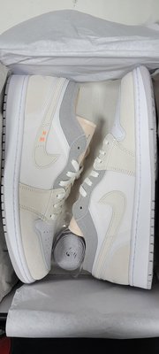 Nike Jordan 1 Low 喬丹 AJ1 一代 1代 喬1 Inside Out 反轉 小歐限 男鞋 白灰色 各尺寸 US12