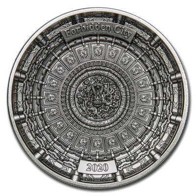 所羅門群島 紀念幣 2020 紫禁城 四層超高浮雕 仿古 紀念銀幣 原廠原盒