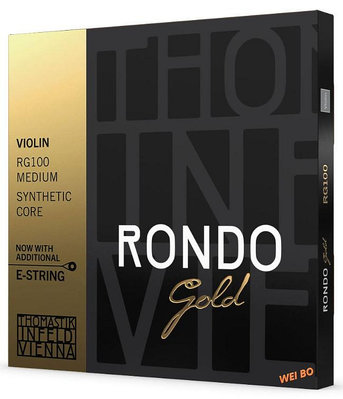 【偉博樂器】原廠授權正品 奧地利 Thomastik Rondo Gold RG100 小提琴弦 套弦  5 弦套裝版