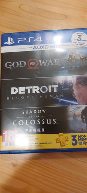 PS4 遊戲合輯，內容只有2種遊戲，GOD OF WAR & DETROIT, 免運費