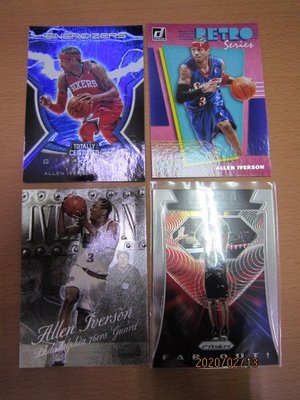 網拍讀賣~Allen Iverson~AI~藍版限量卡/99~鋼鐵卡~普特卡~共4張~500元~輕鬆付~非常少見~