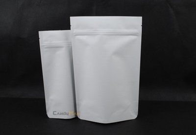HBZ202 純白 白牛皮紙 1/2磅 專業咖啡袋 夾鏈站立袋 含瑞士單向排氣閥(100入)