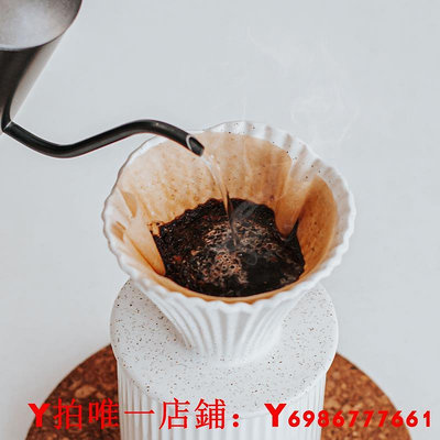 千宇折紙陶瓷咖啡濾杯V60手沖咖啡壺套裝過濾器家用咖啡漏斗器具